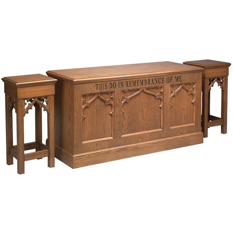 Heritage Oak Wood Closed Communion Table #200