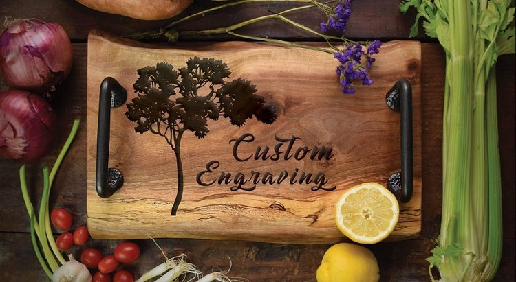 Live Edge Walnut Serving Tray & Cutting Board