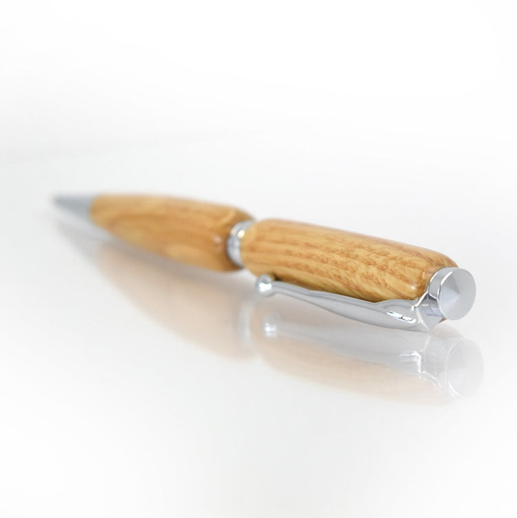 Handcrafted Red Oak Wood Pen - Classic American Hardwood