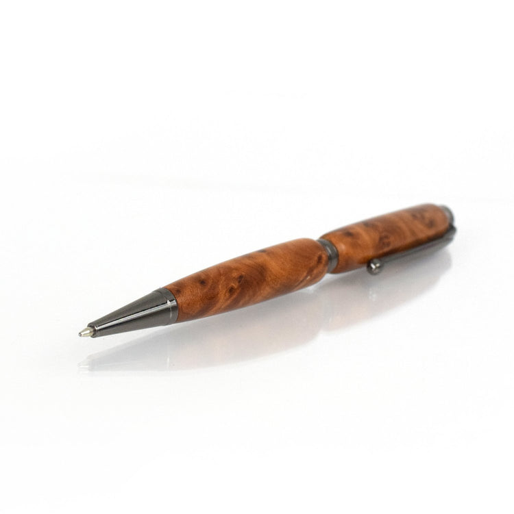 Handcrafted Thuya Burl Pen – Refillable Ballpoint | Exotic Moroccan Hardwood