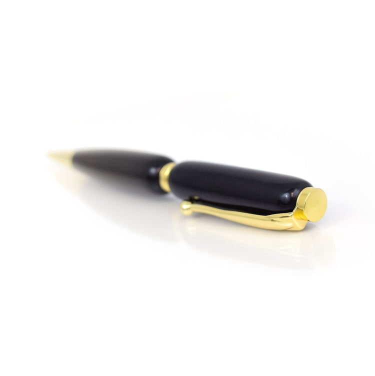 Handcrafted African Blackwood Pen – Refillable Ballpoint | Hand-Turned in Missouri