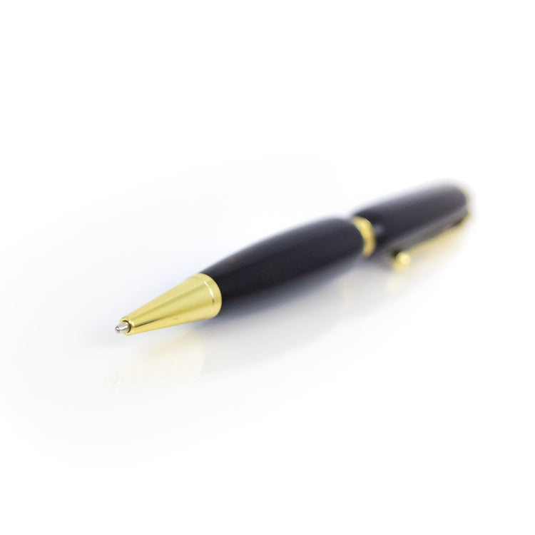 Handcrafted African Blackwood Pen – Refillable Ballpoint | Hand-Turned in Missouri