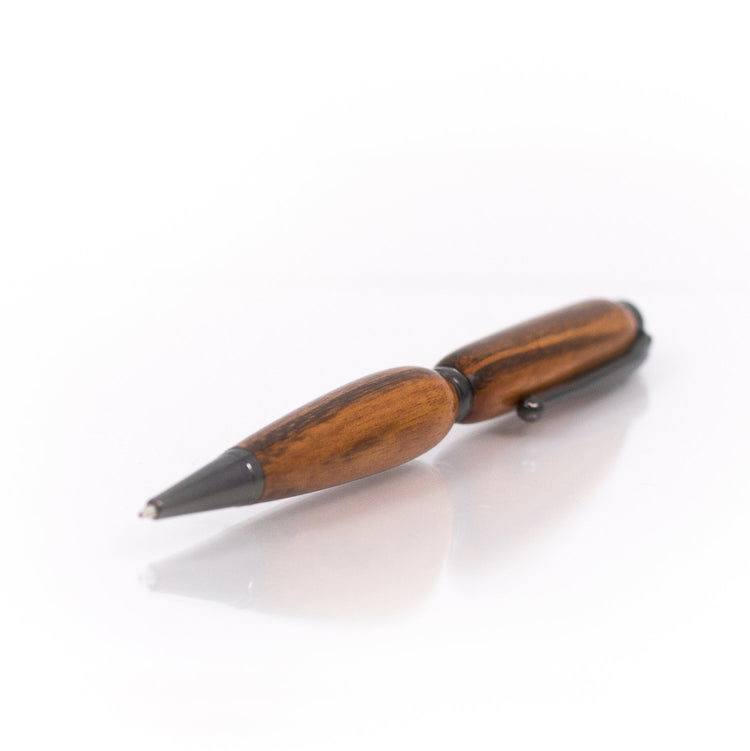 Tigerwood Pen - Refillable Ballpoint | Hand-Turned in Missouri