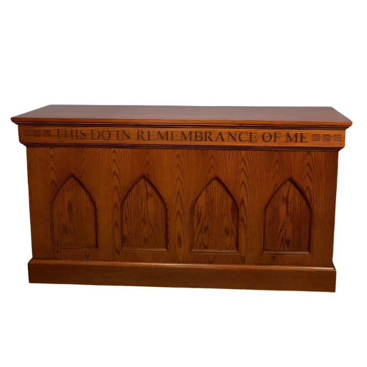 Solid Oak Closed Communion Table #900