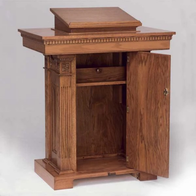 Sacred Church Wood Pulpit Pedestal #8201