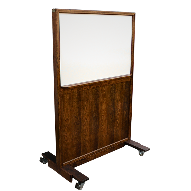 A portable ballistic-resistant panel with a changeable sign. Designed to provide protection in schools, courthouses, and government buildings.