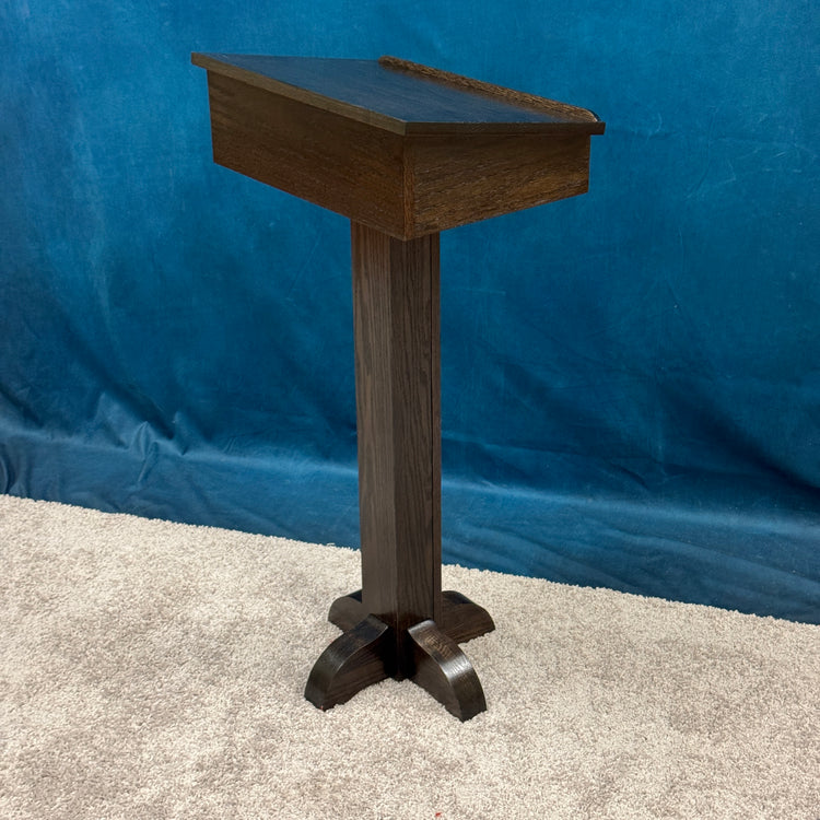 Pedestal Speaker's Stand PSS243 - Solid Oak Podium