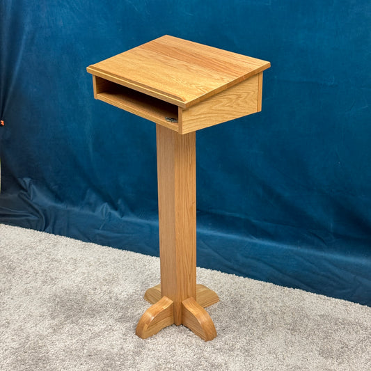 Pedestal Speaker's Stand PSS243 - Solid Oak Podium