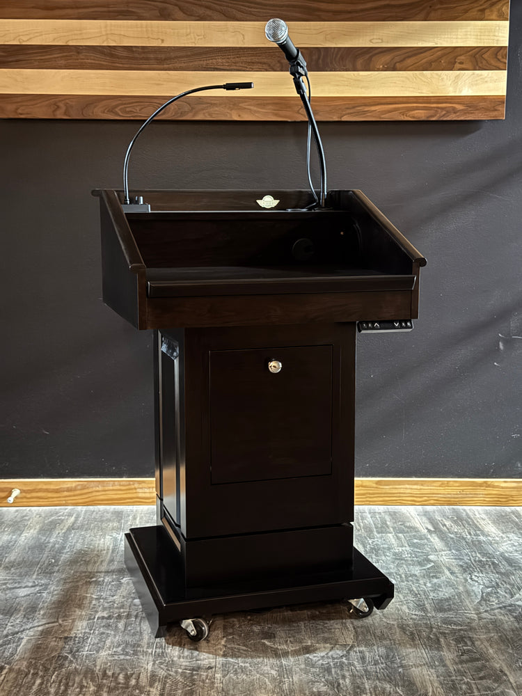 Counselor Evolution Lift™ Lectern - Height Adjustable Podium with Premium Sound System