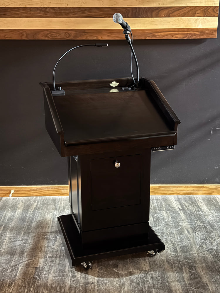 Counselor Evolution Lift™ Lectern - Height Adjustable Podium with Premium Sound System