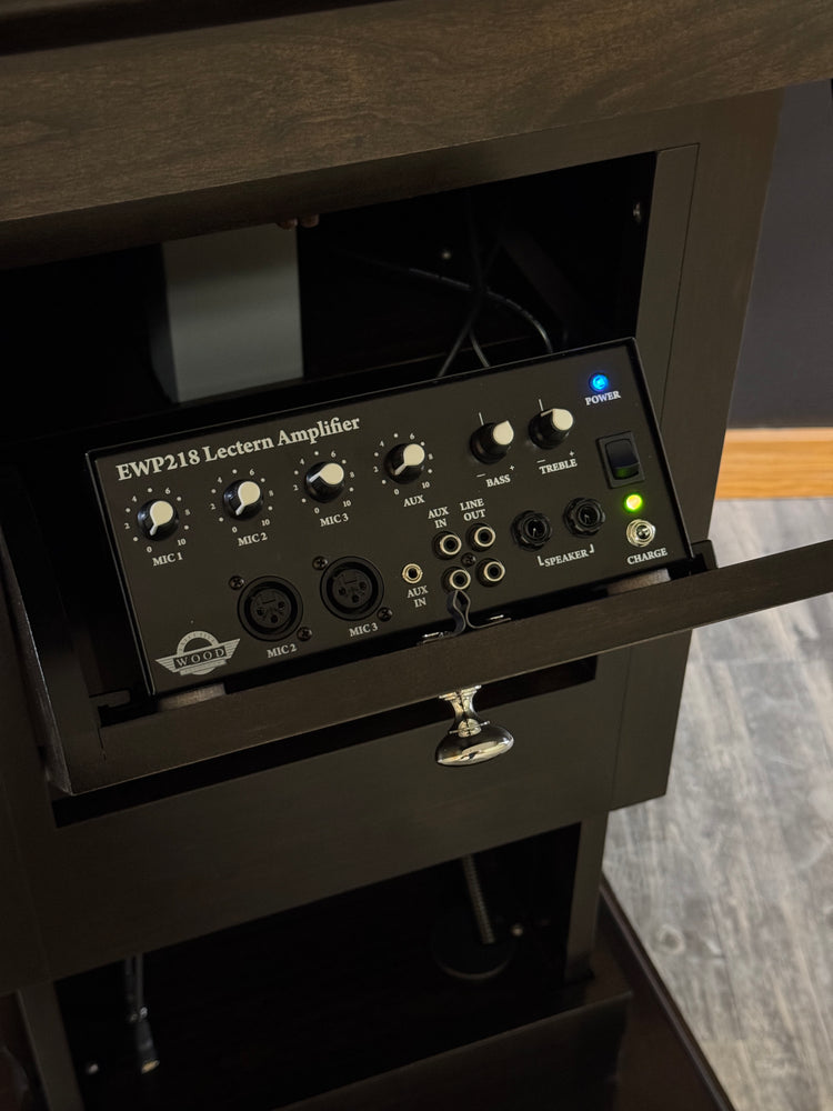 Counselor Evolution Lift™ Lectern - Height Adjustable Podium with Premium Sound System