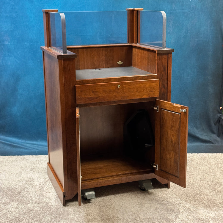 Defender Shield™ Ballistic Workstation – Cherry Wood with Red Mahogany Stain QUICK SHIP