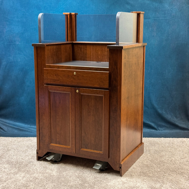 Defender Shield™ Ballistic Workstation – Cherry Wood with Red Mahogany Stain QUICK SHIP
