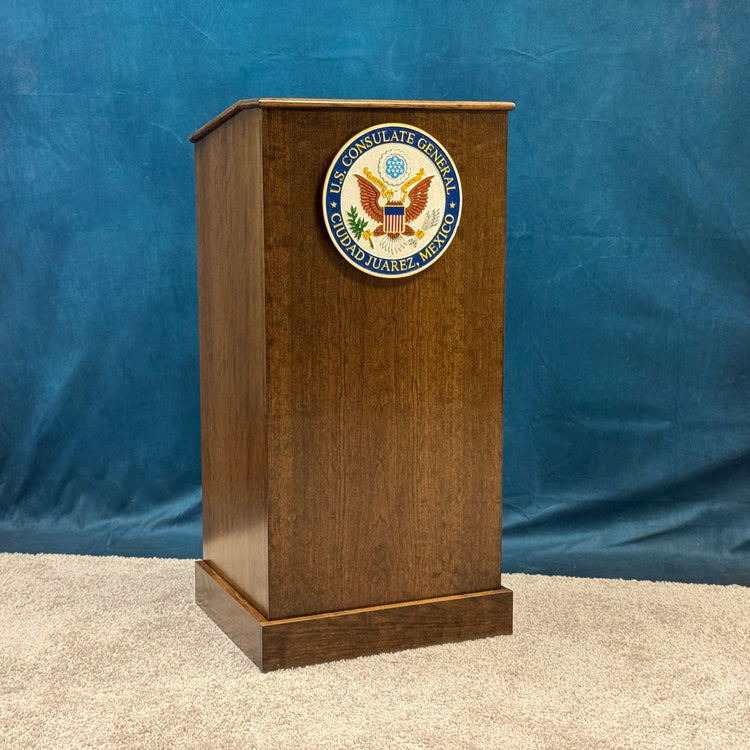 Collegiate™ Podium (CPD677) – Premium Solid Cherry Wood Lectern