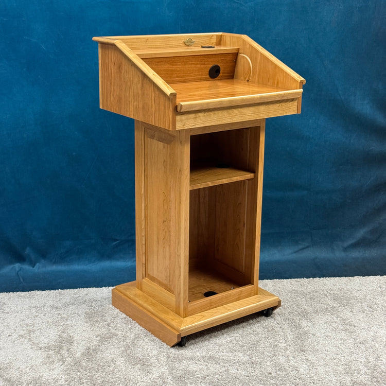 Counselor™ Handcrafted Wood Podium - Cherry with Clear Finish QUICK SHIP