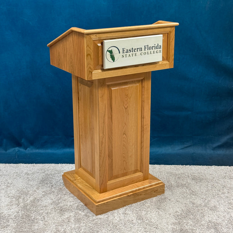 Counselor™ Handcrafted Wood Podium - Cherry with Clear Finish QUICK SHIP