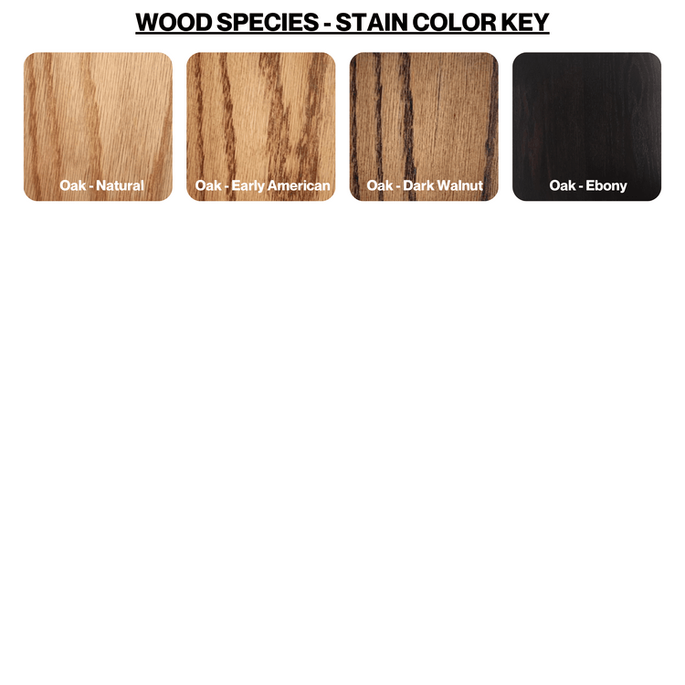Executive Wood Lectern Oak Stain Swatch Key