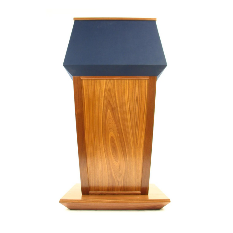 Presidential™ Bullet Resistant Lectern with solid hardwood construction, designed for secure and professional environments. Features sleek, modern design with a protective bullet-resistant shield, ideal for high-security settings like government offices or public events. American made durable