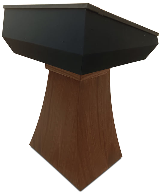StatesMan™ Lectern – Sophisticated Curved Wooden Podium