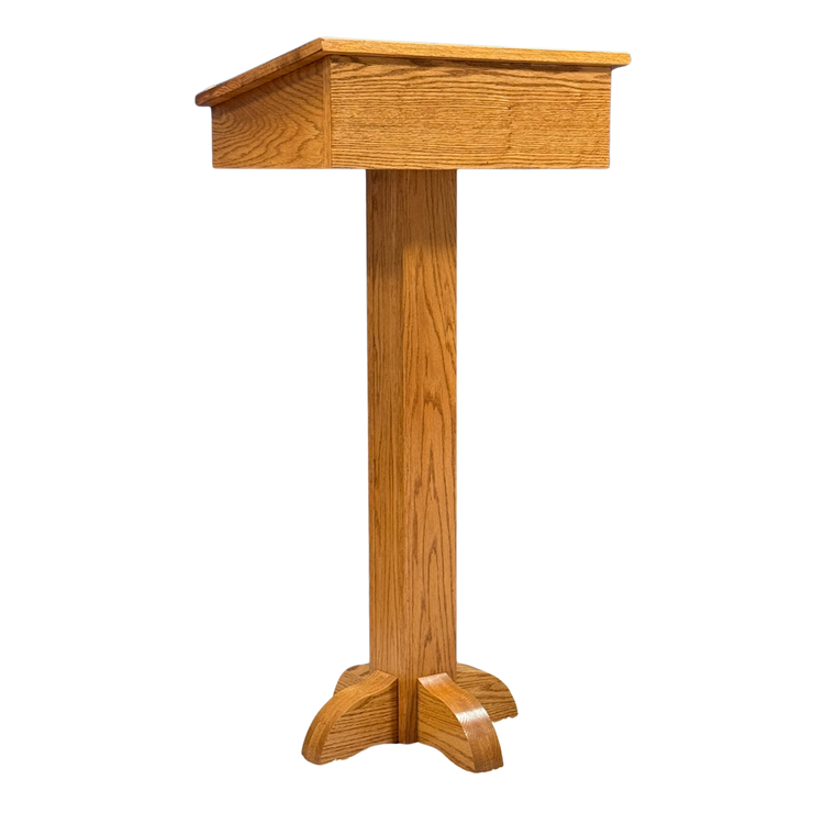 Pedestal Speaker's Stand PSS243 - Solid Oak Podium