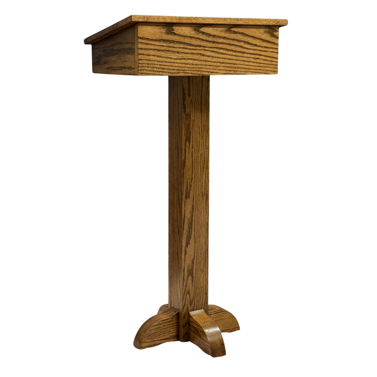 Pedestal Speaker's Stand PSS243 - Solid Oak Podium