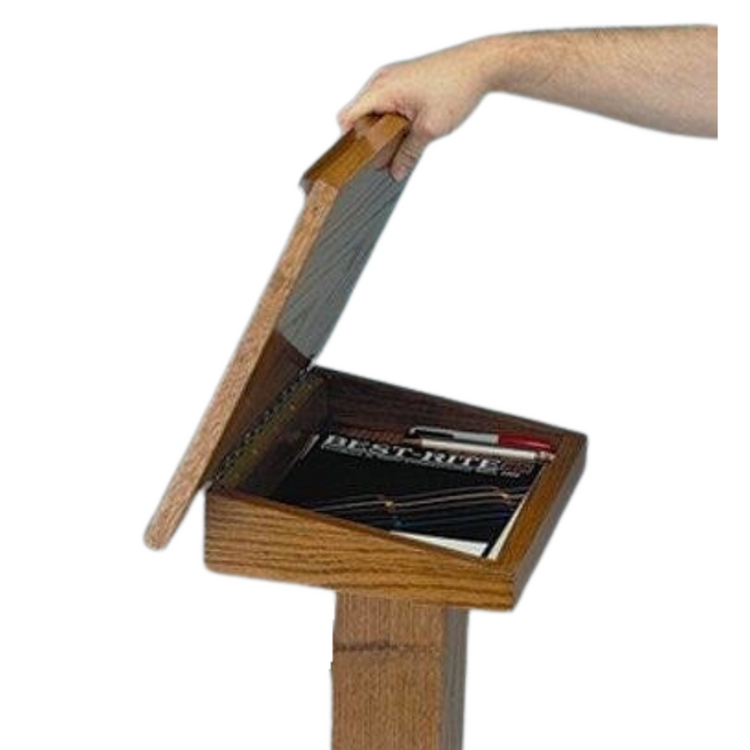Portable Presentation Lectern w/ Lifted Lid Storage T-15