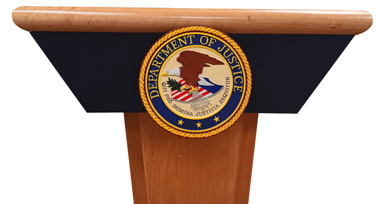 "Titan™ Premium Solid Hardwood Height Adjustable Lectern, featuring a sturdy, elegant design with customizable height for comfort during presentations and speeches. Crafted from high-quality wood for lasting durability and style."