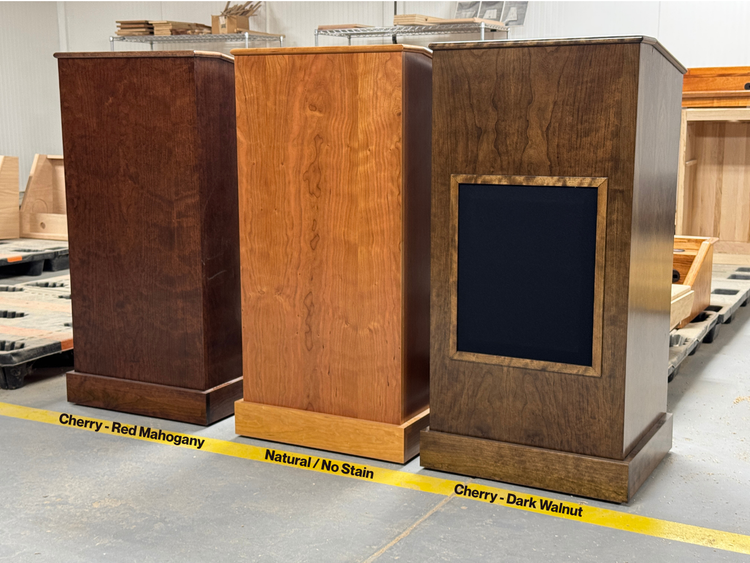 Collegiate™ Podium (CPD677) – Premium Solid Cherry Wood Lectern