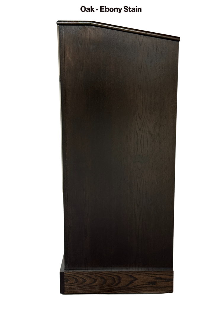 Graduate™ Podium GRAD411 – Solid Oak Wood Lectern with Shelves & Casters