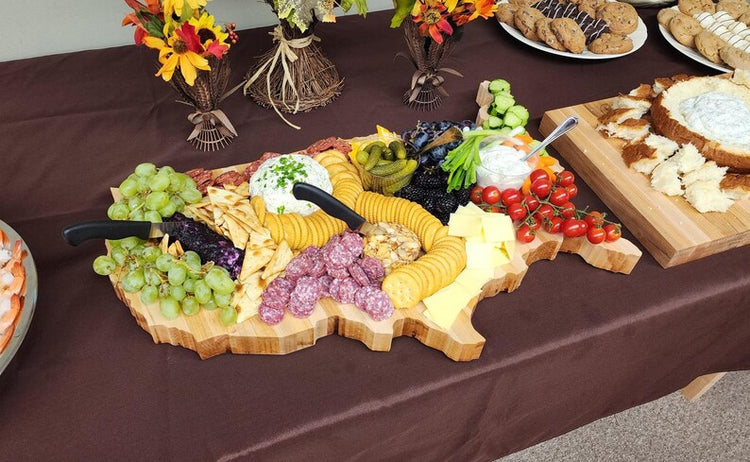 Handcrafted USA Charcuterie Board – Premium Butcher Block Style