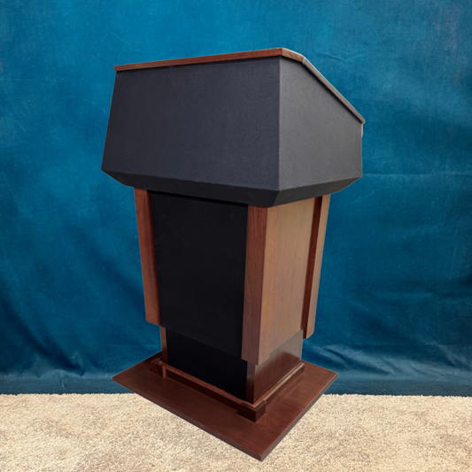 large presidential podium with built in sound and height adjustment options