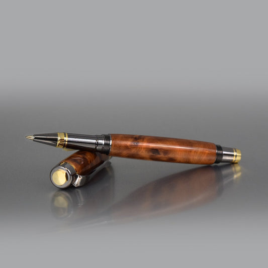 Thuya Burl Executive Hand Turned Rollerball Pen