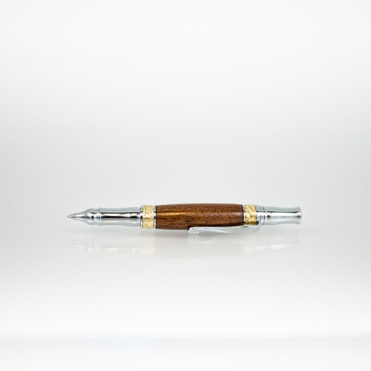 Handcrafted walnut rollerball pen