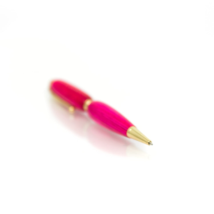 Pink Wood Pen - Refillable Ballpoint | Hand-Turned in Missouri