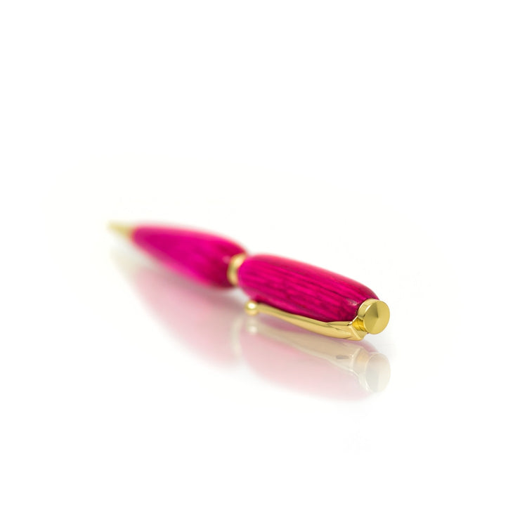 Pink Wood Pen - Refillable Ballpoint | Hand-Turned in Missouri
