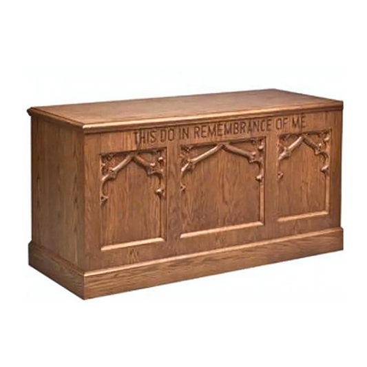 Heritage Oak Wood Closed Communion Table #200