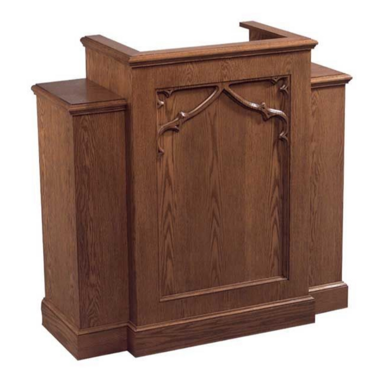 Heritage Church Wing Wood Pulpit