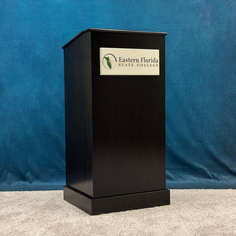 Graduate™ Podium GRAD411 – Solid Oak Wood Lectern with Shelves & Casters