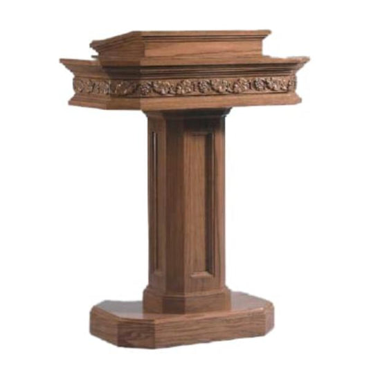 Fluted Wood Pedestal Pulpit #5402