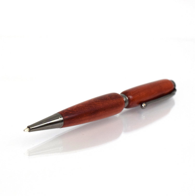 Handcrafted Redheart Wood Pen – Refillable Ballpoint