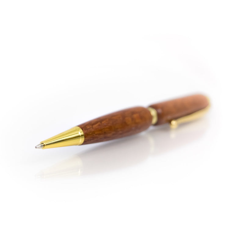 Hand-Turned Lacewood Pen - Refillable Ballpoint Made in USA