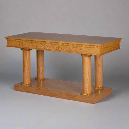 Sacred Church Wood Colonial Open Communion Table #8305