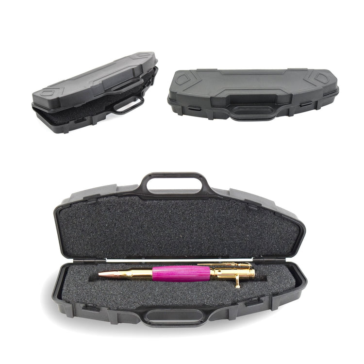Pink Laminate Bolt Action Pen – Rifle Clip Ballpoint | Hand-Turned in Missouri