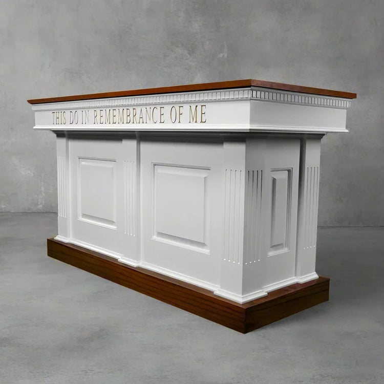 Sacred Church Wood Closed Communion Table #8420