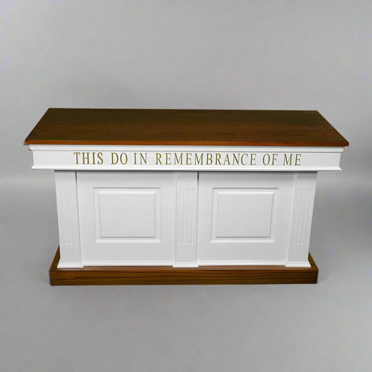 Sacred Church Wood Closed Communion Table #8420