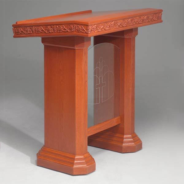 Fluted Wood with Acrylic Pulpit #5405