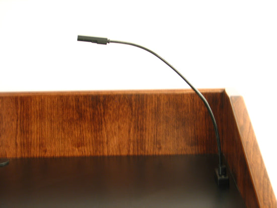 Flexible LED gooseneck light for Executive Wood Podiums and lecterns.