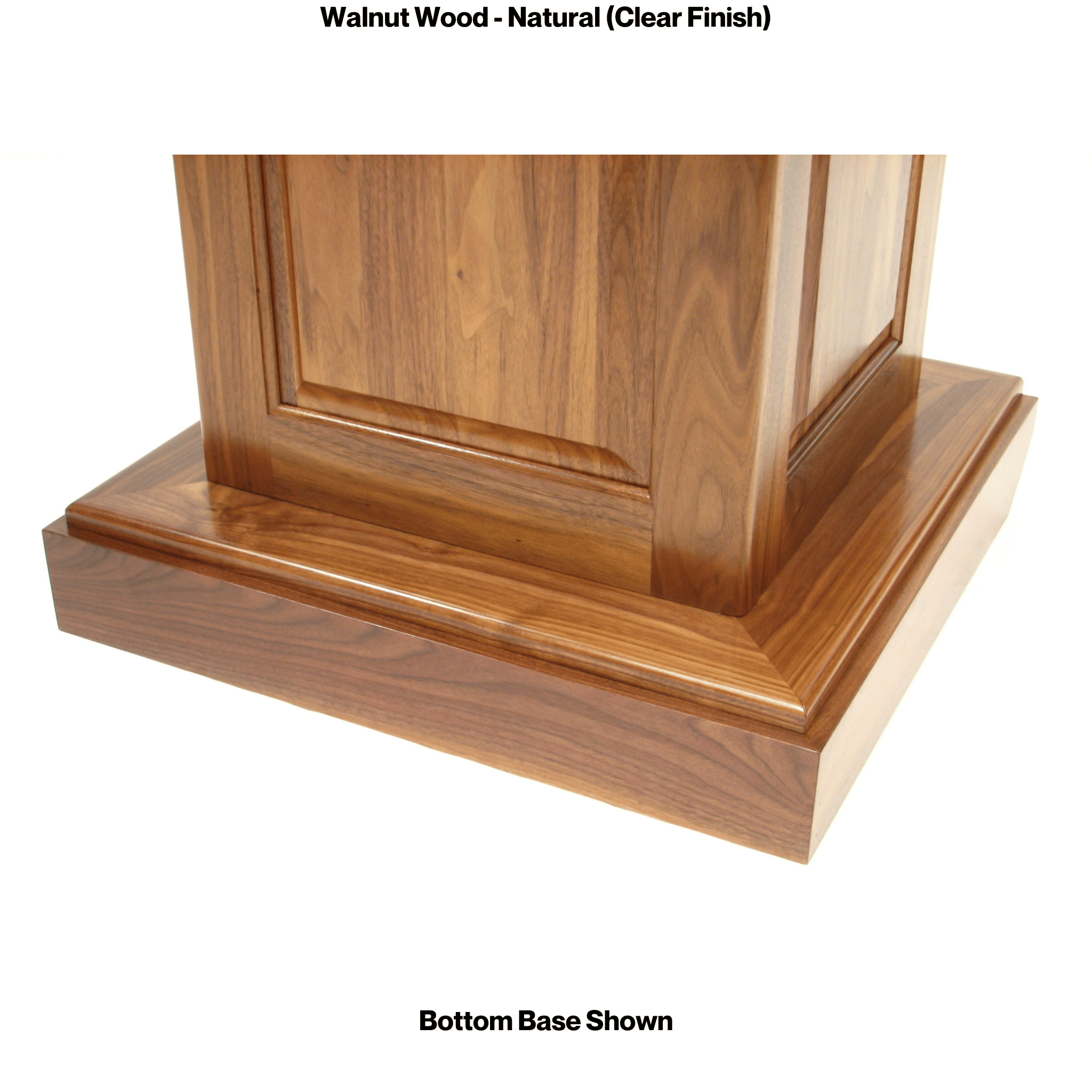 Counselor™ Podium, handcrafted in the USA with premium hardwood, adjustable work surface, built-in storage, and hidden casters.