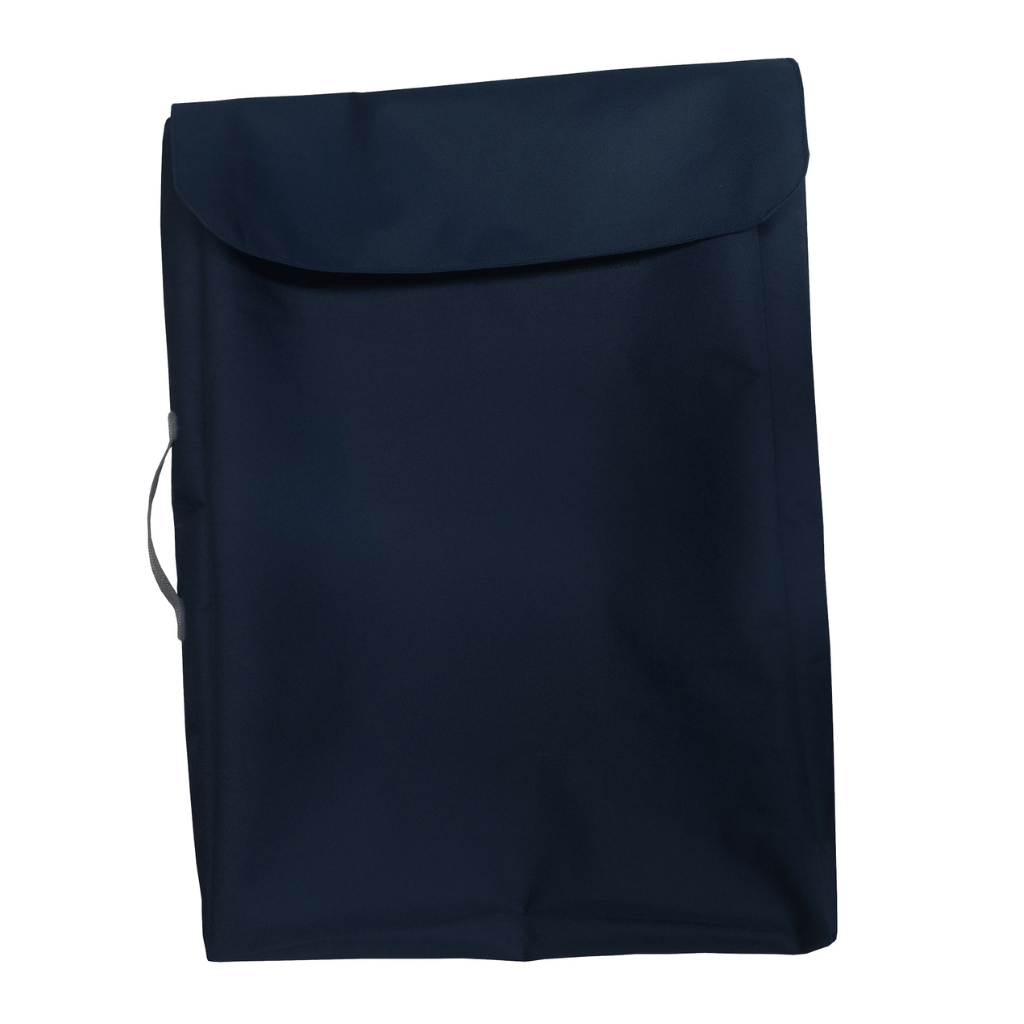 Blue Hydrotuff fabric cover for portable table.
