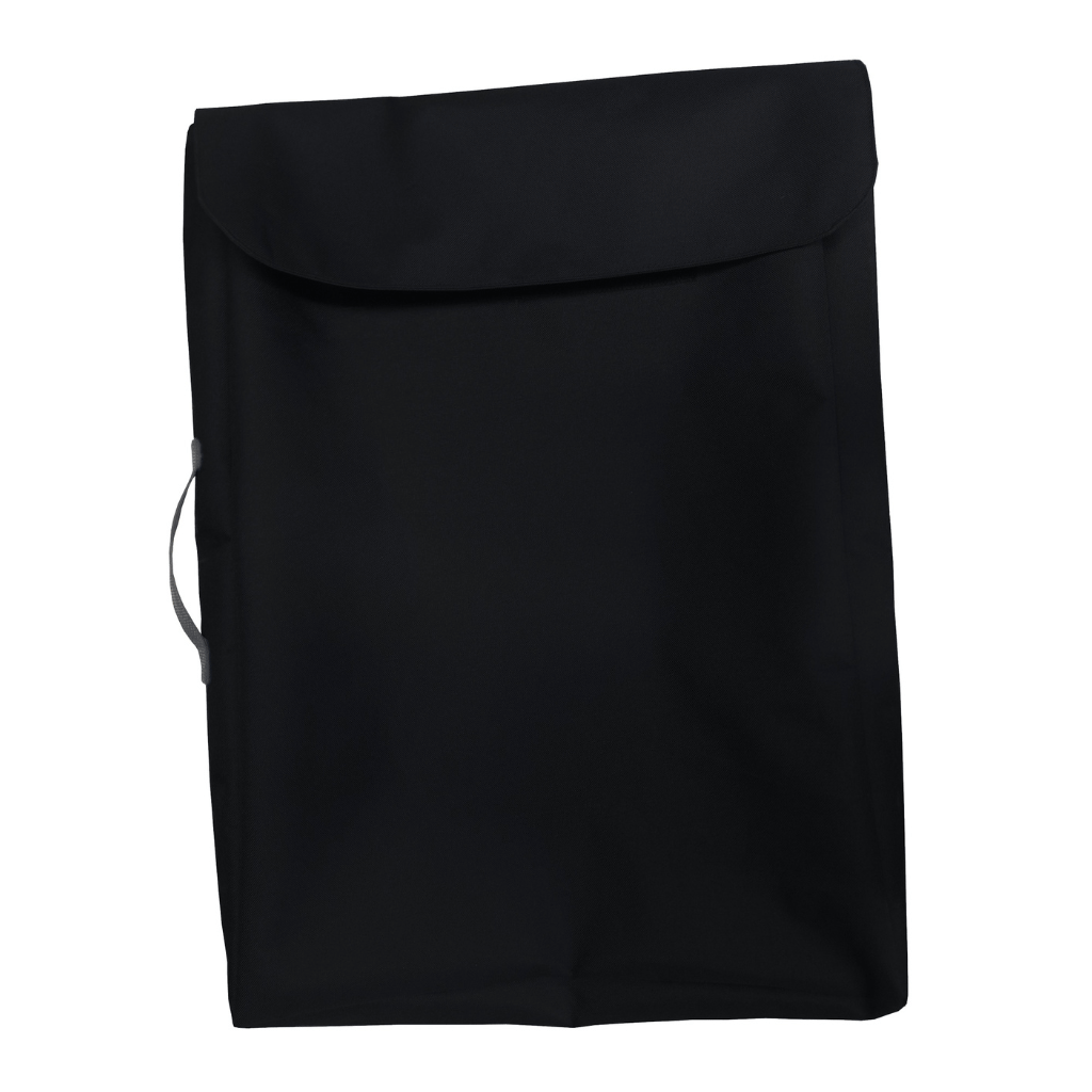 Black Hydrotuff fabric cover for portable table.